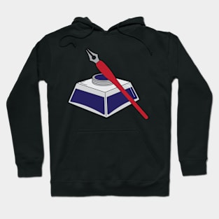 Colorful Pen and Ink Icon Hoodie